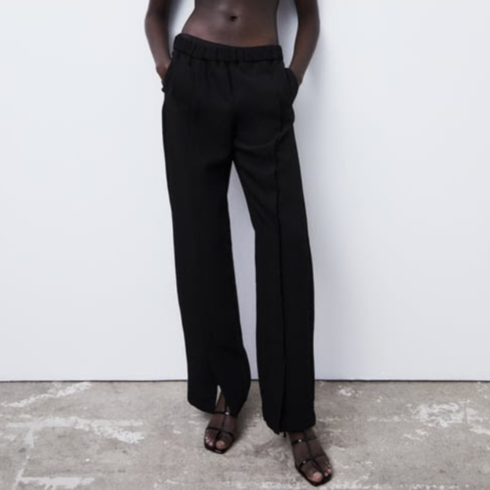 Zara Structured Slit Pants